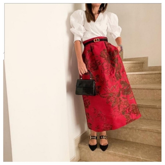 H&M Conscious EXCLUSIVE brocade pattern skirt